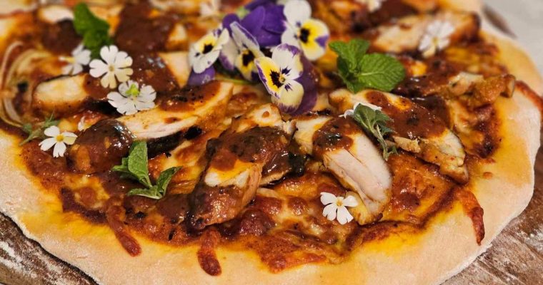 Malaysian Chicken Satay Pizza
